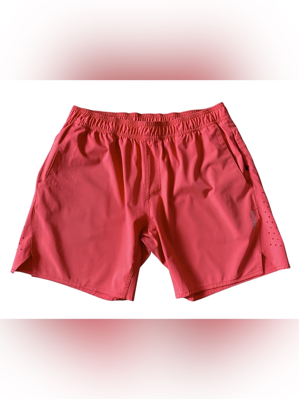 Legends Shorts Men’s Large Coral 7” Unlined Running Gym Athletic